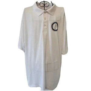 Ultra Club Golf Polo Shirt XL Mens White DeKalb County Clerk Superior Court Logo